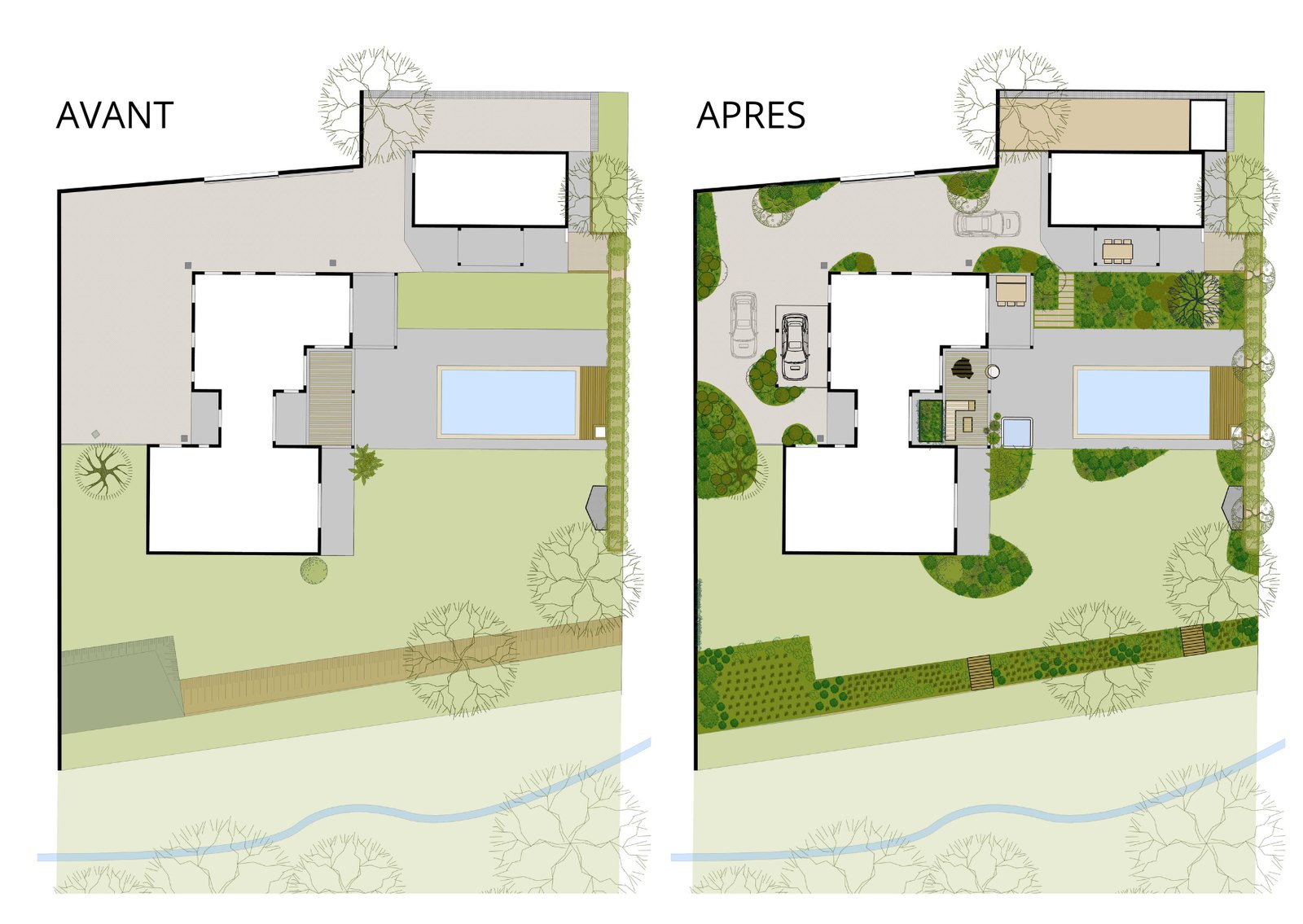 Plan de conception avant / après 3